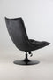 Fauteuil Sam Black van Furnilux - Stof - Met en ronde voet - Verstelbaar en draaibaar - 100% polyester