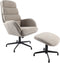 Fauteuil sifton met voetenbank Boucle - Taupe