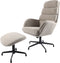 Fauteuil sifton met voetenbank Boucle - Taupe
