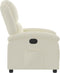 Fauteuil verstelbaar fluweel crèmekleurig
