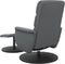 Fauteuil verstelbaar met voetenbankje kunstleer grijs