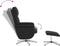 Fauteuil verstelbaar met voetenbankje kunstleer zwart