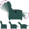 Fauteuil verstelbaar stof donkergroen