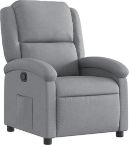 Fauteuil verstelbaar stof lichtgrijs