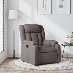Fauteuil verstelbaar stof taupe