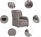 Fauteuil verstelbaar stof taupe