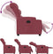 Fauteuil verstelbaar stof wijnrood