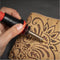 Faux Leather Clutch, l: 21 cm, h: 18 , lichtbruin, 1stuk