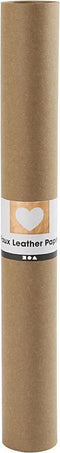 Faux Leather Papier, b: 50 cm, 350 g/m2, 1 m, donkerbruin