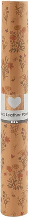 Faux leather papier met print, b: 49,5 cm, 350 g/m2, 1 m, lichtbruin