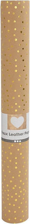 Faux leather papier met print, b: 50 cm, 350 g/m2, 1 m, lichtbruin