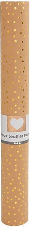 Faux leather papier met print, b: 50 cm, 350 g/m2, 1 m, lichtbruin