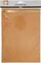 Faux Leather Papier, vel 21x27,5+21x28,5+21x29,5 cm, dikte 0,55 mm, 3 vellen, naturel, goud