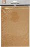 Faux Leather Papier, vel 21x27,5+21x28,5+21x29,5 cm, dikte 0,55 mm, 3 vellen, naturel, goud