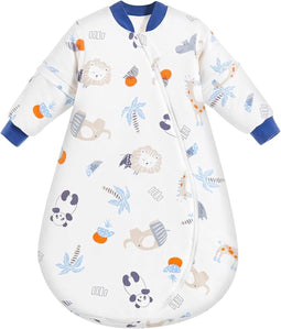 Baby slaapzak - 3.5 TOG – 100% katoen - Afritsbare mouwen - 6-14 maanden)