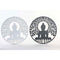 Wanddecoratie DKD Home Decor Metaal Boeddha Orientaals (2 Stuks) (40 x 1 x 40 cm)