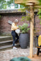 Capi Europe - Vaas elegant deluxe Rib NL - 51x72 - Ivoor - Opening Ø31 - Bloempot voor binnen en buiten - Levenslang garantie - Breukbestendig - 100% Recyclebaar - CO2 Neutraal geproduceerd - KOFI1138