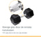 Orange Gym Hex Dumbbell - 16KG - hexagon uiteinden - zwart
