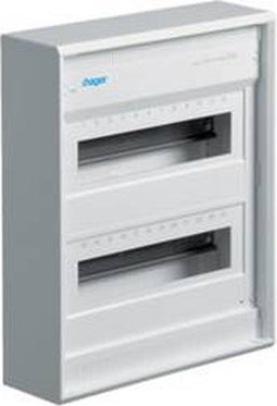 Hager VA24CN Distributiekast Opbouw (op muur) Aantal groepen: 24 Aantal rijen: 2 Inhoud: 1 stuk(s)