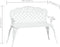 vidaXL - Tuinbank - 108 - cm - gietaluminium - wit