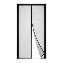 Ceruzo Deurgordijn 100xH260 cm – Magnetisch – Vliegengordijn – Zwart -Klittenband- Extra Hoog
