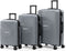 Milanoro Kofferset - 3-delig - Lichtgewicht Polypropyleen 360° Wielen TSA-slot - Grijs (3 stuks)