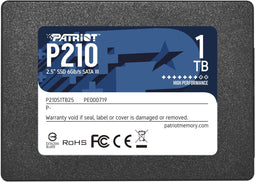 Patriot P210 - SSD 1TB - 2,5'' - Leessnelheid 500MB/s - Schrijfsnelheid 400MB/s