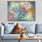 Kunst & Decoratie - Scratch Art Decoratief Canvas Schilderij - Veelkleurig Ontwerp - Ideale Woonaccessoire, Afmeting 70x100x3 cm