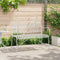 vidaXL - Tuinbank - met - Slede - Ontwerp - - - Wit - 103,5 - cm - Staal