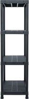 vidaXL - Opbergrek - 200 - kg - 80x40x138 - cm - kunststof - zwart