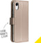 Accezz Hoesje Geschikt voor iPhone Xr Hoesje Met Pasjeshouder - Accezz Wallet Softcase Bookcase - goud