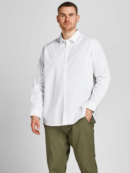 JACK&JONES PLUS JJJOE SHIRT LS PLAIN PLS - Casual overhemd - Lange mouwen - EU4XL US2XL