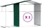 vidaXL - Tuinschuur - 277x365,5x179 - cm - gegalvaniseerd - staal - groen