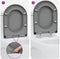 vidaXL - Snelle - Ontgrendel - Toiletbril - met - Soft - Close - Duroplast - Grijs