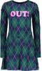 B.Nosy Jurk - Meisjes - Pofmouwtjes - All-over-ruit-print - Maat 98
