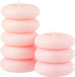 J-Line kaars Macaron - roze - large - 10U