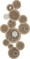 J-Line wanddecoratie Cirkels - metaal - bruin/wit