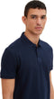 TOM TAILOR structured polo - Heren Poloshirt - Katoen - Maat L - Kleur sky captain blue