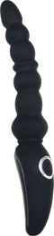 Evolved - Flexibele geribbelde anaalstimulator met 3 motors - Zwart