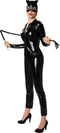 dressforfun Hete kat - Verkleedkostuum - Catsuit met kattenstaart en masker - Zwart