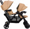 vidaXL - Tweelingkinderwagen - tandem - staal - taupe
