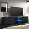 Tenus TV meubel - TV dressoir - LED verlichting - zwart - 140 cm