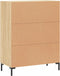 vidaXL - Dressoir - 69,5x34x90 - cm - bewerkt - hout - sonoma - eikenkleurig