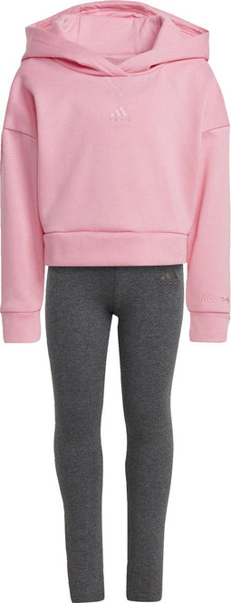 adidas Sportswear Hooded Fleece Trainingspak - Kinderen - Roze- 122