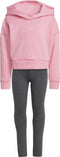 adidas Sportswear Hooded Fleece Trainingspak - Kinderen - Roze- 122