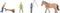 Faller 151923 H0 Op de manage figuren Geverfd, Staand