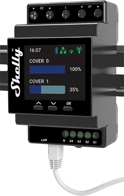 Shelly Pro Dual Cover / Shutter PM - Relaismodule - 2 x 16 A - Bluetooth WiFi