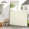 Woltu Privacy Scherm - Uitschuifbaar Zonwering en Ruimteverdeler - Crème - 180 x 350 cm