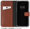 Selencia iPhone 15 Plus - Echt Lederen Bookcase - 3 Pashouders - Lichtbruin