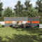 vidaXL - Windscherm - camping - waterdicht - 490x123 - cm - grijs - en - oranje